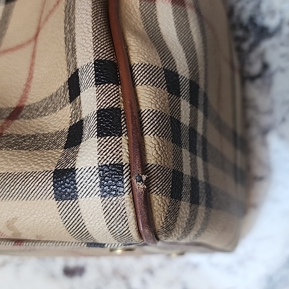 Burberry Beige and Brown Checkered Handbag - Picture 5 of 7